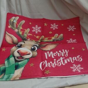 Festive Red Merry Christmas Cushion Cover